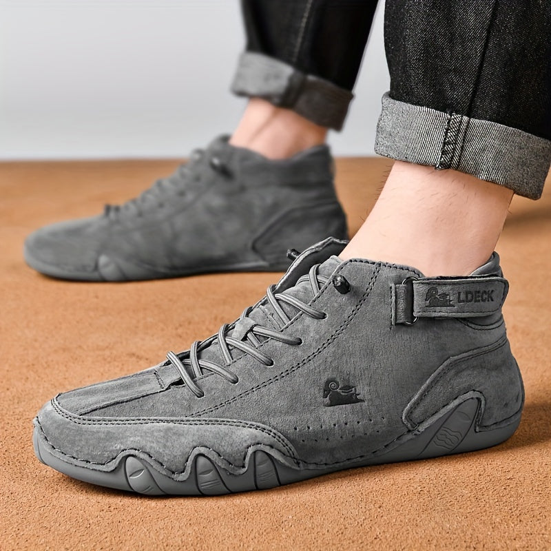 Men's Lace-Up Sneakers - Comfortable and Breathable Casual Walking Shoes