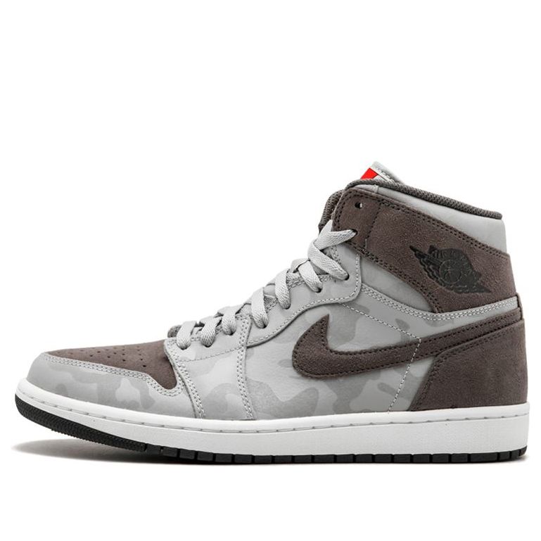 Air Jordan 1 Retro High Premium 'Grey Camo' AA3993-027 Signature Shoe